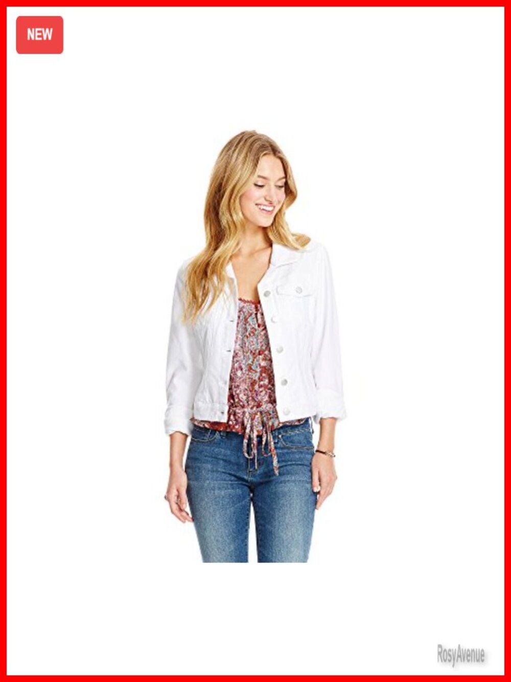 Jessica Simpson Womens Pixie Classic Feminine Fit Crop Jean Jacket